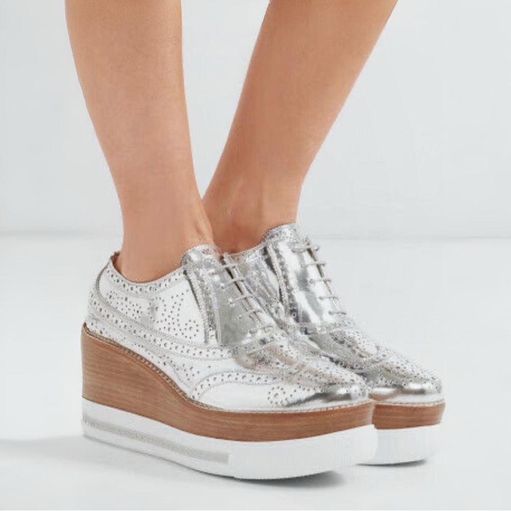 Host pick - Miu Miu Silver Platform Shoes - Picture 14 of 16